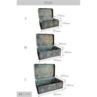 SOW 収納ボックス アンクブリキボックス M 小物入れ ふた付き 幅30.5×奥行20×高さ12cm 486132 1個（直送品）
