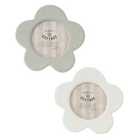 東京かんかん フォトフレーム フラワーフォトフレーム レジン ホワイト 487226 1個（直送品）