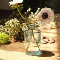 SOW 花瓶 VALENCIA リサイクルガラスフラワーベース SIETE クリア 492762 1個（直送品）