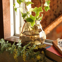 SOW 花瓶 VALENCIA リサイクルガラス ミニフラワーベース CERO ブラウン 492765 1個（直送品）