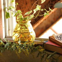 SOW 花瓶 VALENCIA リサイクルガラス ミニフラワーベース CERO イエロー 492766 1個（直送品）