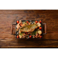 オークス 鉄板 大 IH対応 鉄製 角蓋付き 大人の鉄板 日本製 379127 1個（直送品）