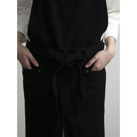 ウェーブ エプロン 綿100% スリットラップエプロン ポケット付き COCOWALK ブラック 399388 1個（直送品）