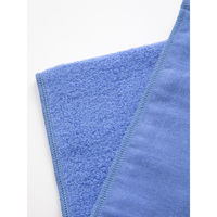 ウェーブ バスタオル バックガーゼ 65×120cm ブルー 402604 1個（直送品）