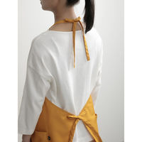 ウェーブ エプロン Aラインシルエットエプロン COCOWALK イエロー 412160 1個（直送品）