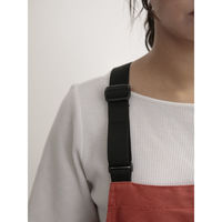 ウェーブ エプロン カラーデニムビブエプロン 無地 COCOWALK オレンジ 417115 1個（直送品）