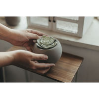 アビテ 植木鉢 モノクローム ポールポット S グレー 474923 1個（直送品）