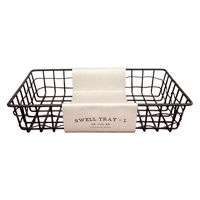 アビテ かご スウェル トレー L 小物入れ 幅25×奥行15×高さ5cm ブラウン 477943 1個（直送品）