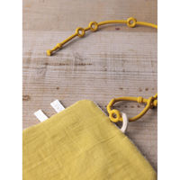 ベビー ニギニギハンカチ シリコンストラップ付き おもちゃ 落下防止 日本製 ベビーカー やさしいガーゼ イエロー 489668 1個（直送品）