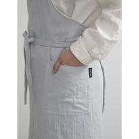 ウェーブ エプロン やさしいガーゼのエプロン COCOWALK ライトグレー 412147 1個（直送品）