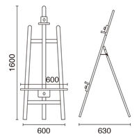 友屋 売場備品 アーバンイーゼル500(ホワイト) 30151WHT 1ケース(1個)（直送品）