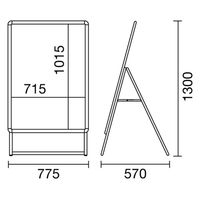 友屋 A型ボード グリップA B1片面ブラック GA-B1S 52667B1B 1ケース(1個)（直送品）