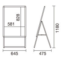 友屋 A型ボード グリップA A1片面ブラック GA-A1S 52667BLK 1ケース(1個)（直送品）