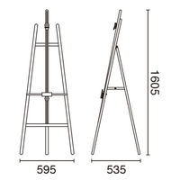 友屋 売場備品 TPSアルミイーゼル TPS-160 シルバー 55667-2* 1ケース(1個)（直送品）