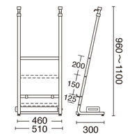 友屋 フロアースタンド 省スペースパネルスタンドTPS-SLBスリム黒 60580-02 1ケース(1個)（直送品）