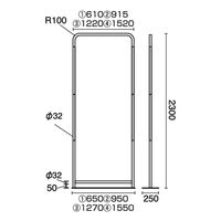 友屋 イベント用品 ストレッチスクリーンスタンド W1270 60692-03 1ケース(1個)（直送品）
