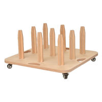 友屋 イベント用品 メディアストックスタンド(2インチ)9本キャスター 63004-01 1ケース(1個)（直送品）