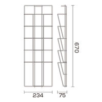友屋 売場備品 ワイヤーウォールラック TW-25 A41列5段 A0472*** 1ケース(1個)（直送品）