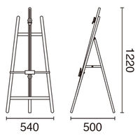 友屋 売場備品 TPSアルミイーゼル TPS-120 シルバー 55667-3* 1ケース(10個)（直送品）