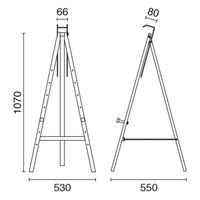 友屋 イーゼル 三角イーゼル Ver2.0 ホワイト 42139WHT 1ケース(10個)（直送品）