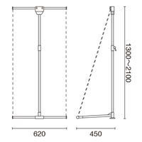 友屋 イベント用品 新ローコストPOPスタンドW600用 PBタイプ 43511-2* 1袋(1個)（直送品）