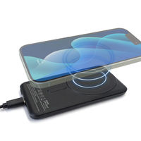 エアージェイ 準個体モバイルバッテリー マグネットワイヤレス充電対応4850mAh MB-SS4850MG BK 1台（直送品）