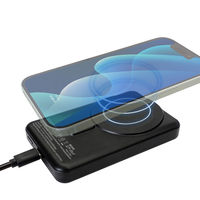 エアージェイ 準個体モバイルバッテリー マグネットワイヤレス充電対応9700mAh MB-SS9700MG BK 1台（直送品）