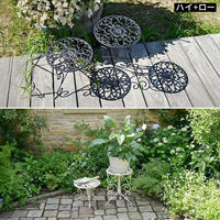 住まいスタイル アイアン製プランタースタンド 脚付き ハイタイプ「deacor」(デーコル) IF-N0039BLK 1個（直送品）