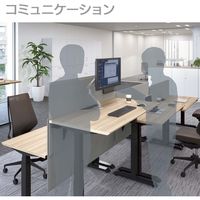 【組立設置込】コクヨ 電動昇降デスク シークエンス 舟底エッジ 幅1150×奥行675×高さ1290mm Lナチュラル×ブラック 1台（直送品）