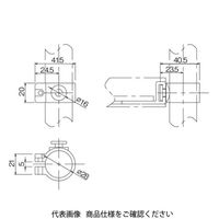 TMEHジャパン TMEH引掛けアングルブラケットA(ライトグレー) GAPA-37A-G 1セット（直送品）