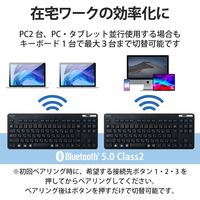 Bluetoothミニキーボード/薄型/メンブレン式/抗菌/マルチペアリング対応/ブラック/簡易パッケージ TK-FBM119KBK/EC（直送品）