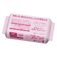 トイレクイックル ニオイ予防プラス エレガントローズの香り 本体 8枚入り 1個 花王