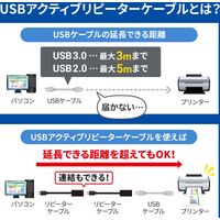 サンワサプライ 5m延長USBアクティブリピーターケーブル KB-USB-R205N 1個（直送品）
