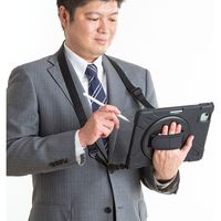 サンワサプライ iPad Air 耐衝撃ケース(ハンドル、スタンド、ショルダーベルト付き) PDA-IPAD1717BK 1個（直送品）