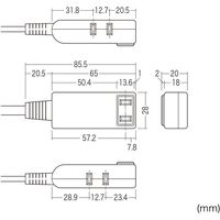 延長コード 電源タップ 1m 2P（ピン） 3個口 ライトグレー TAP-M71W サンワサプライ 1個（直送品）