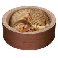 ミュー（mju：） ガリガリサークル スクラッチャー インテリア ダルブラウン 1個 エイムクリエイ