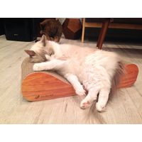 ミュー（mju：） ガリガリソファ スクラッチャー インテリア ティーブラウン＆ミルベージュー レギュラーサイズ 1個 エイムクリエイ