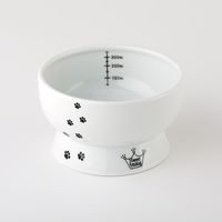 ハッピーダイニング 脚付ウォーターボウル シリコン付き 猫柄 猫壱