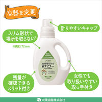 詰替用パックス　洗濯用石けんＷパワー　1L　1個　太陽油脂　無添加　無香料　炭酸塩　天然由来100%