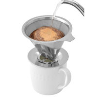 ペーパーフィルターのいらないステンレスコーヒードリッパー102 2～4人用 SD-901 1個 ストリックスデザイン