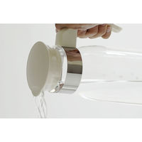 HARIO （ハリオ） 耐熱ガラス製 冷水筒 ポット ピッチャー スリムN オフホワイト 1400ml RPLN-14-OW 1個