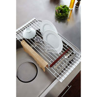 tower（タワー） 折り畳み水切りラック L ホワイト 1個 山崎実業 水切りかご