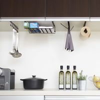 tower（タワー） 戸棚下キッチンツールフック ホワイト 1個 山崎実業 キッチン収納