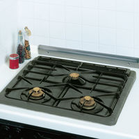 システムガスマット 一体型3口用 でか バーナー間 26cm~27cm専用 ブラック 3枚入 1個 東洋アルミエコープロダクツ