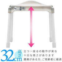 デフィ（Defi）アルミ風呂いすワイド 風呂椅子 高さ32cm レック(BB-371)