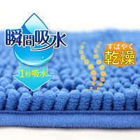 NEW瞬間吸水 バスマット レギュラー ブルー S 約33×50cm レック(BB-469)