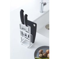 包丁＆まな板スタンド プレート ホワイト 1個 山崎実業 キッチン収納