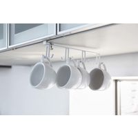 戸棚下キッチンツールフック プレート ホワイト 1個 山崎実業 キッチン収納