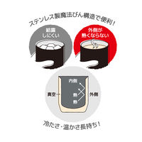 サーモス（THERMOS） 真空断熱カップ 360ml ブラック JDH-360C BK 1個