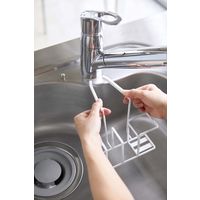 tower（タワー） 蛇口にかけるスポンジ&ブラシホルダー ホワイト 1個 山崎実業 キッチン収納